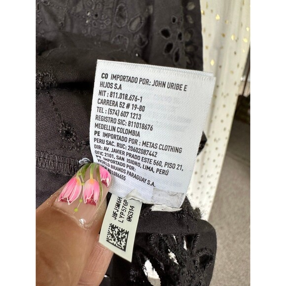 American Eagle 10% Cotton Eyelet Poplin Lace Unlined Button Down Shirt S - Picture 7 of 8